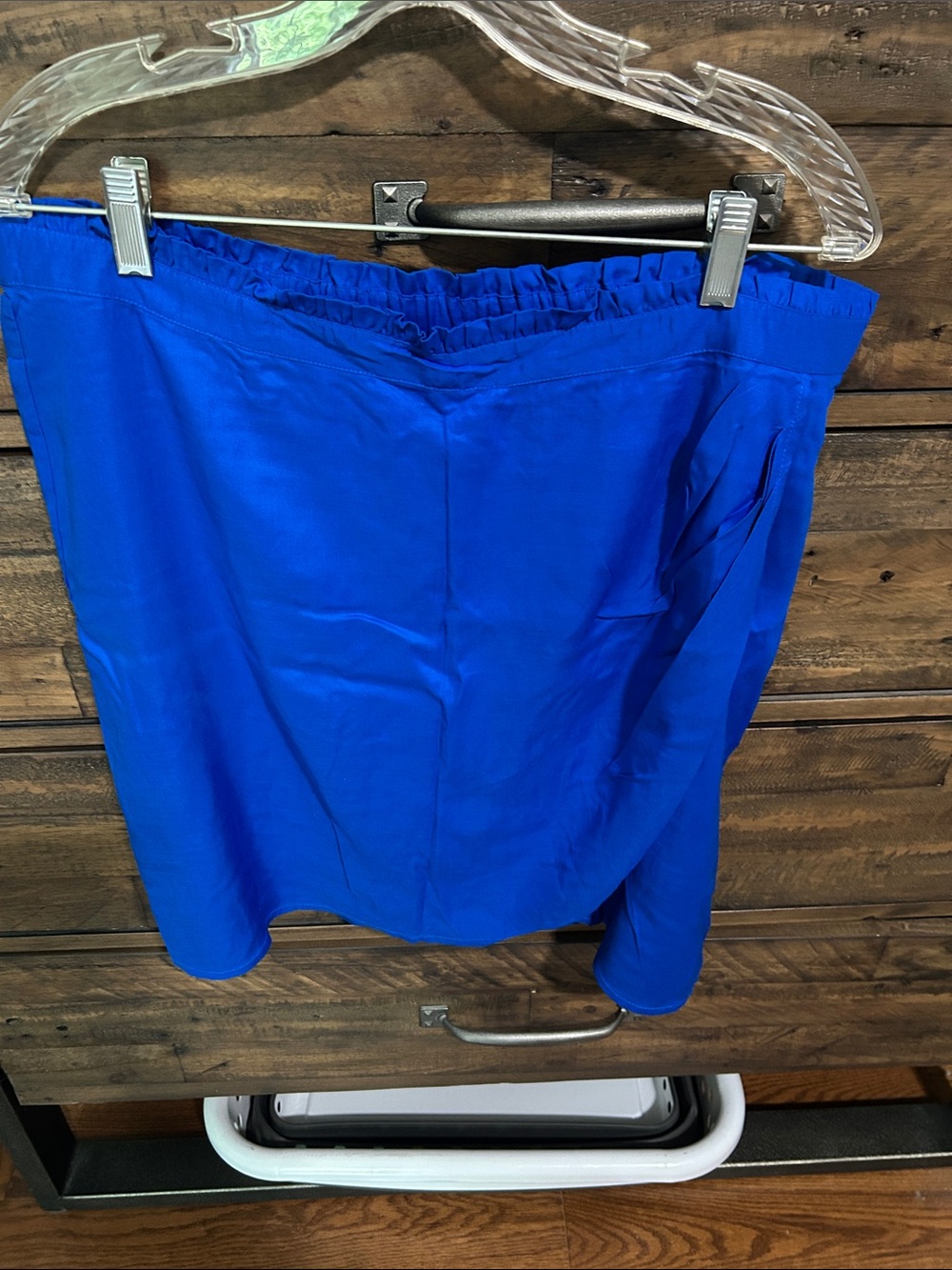 Candace Cameron Bure Royal Blue Pull-On Wrap Skort. Petite. Made in India.